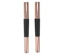 Generic 2pcs Double-ended Silicone Lip Brush with Cap and Concealer Applicator, Mini Portable Dual-head Makeup Brushes for Lipstick and Spot Coverage