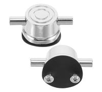 Generic 2pcs Drum Lugs Snare Drum Lugs Metal round Design with Rubber Easy Installation Enhanced Stability Silver for Stage Performances