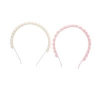 Generic 2pcs Elegant Pearl Headbands for Women Comfortable Hair Hoop for Face Washing Weddings Daily Wear Versatile Hair Accessory Minimalist Design for Princess