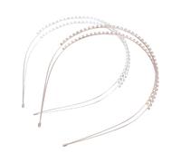 Generic 2Pcs Elegant Rhinestone Hair Hoops for Women Lightweight Double-layer Sparkly Headbands in Rose Gold and Silver Comfortable Hair Accessories for Parties Daily Wear and Facial Care