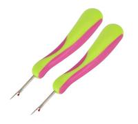 Generic 2pcs Ergonomic Seam Rippers Cutter with Non-Slip Handle Sewing Accessories for Cross-Stitch Green 4.7" ABS+Steel