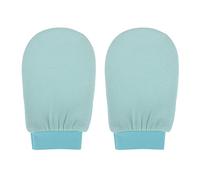 Generic 2pcs Exfoliating Bath Gloves Made of Synthetic Material, Rich Lather and Dirt Cleaning, Soft Mitten Design for Shower and Bath Use, for Traveling and Camping
