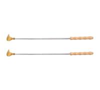 Generic 2pcs Extendable Massager and Telescopic Wooden Scratcher for Back, Portable Lightweight Itch Relief Tool with Classic Wooden Texture, for Home and Travel Use