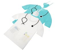 Generic 2pcs Felt Wine Bottle Bags Handle Non-Woven Fabric Wine Bottle Covers in White and Lake Blue for and Party Use