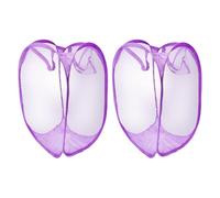 Generic 2pcs Foldable Laundry Mesh Bags with Handles Space Saving Screen Cloth Laundry Hampers for Bedroom Easy to Move Collapsible Clothes Baskets