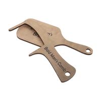 Generic 2pcs Funny Bald Man's Wooden Comb Brush Unique Hairless Grooming Tool for Pranks for Halloween and Birthday Parties Compact Lightweight Design