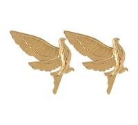 Generic 2pcs Golden Dove Animal Brooch Pins Zinc Alloy Material Versatile Accessory with Luxurious Feel Creative Design for Formal Occasions and Adornment for Bags