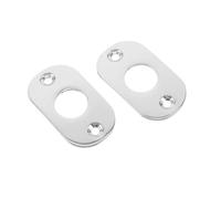 Generic 2pcs Guitar Output Jack Plate for Electric Guitar and Bass, Metal Replacement Socket Panel in Silver, Optimizing Audio Signal Transmission and Reducing Wear, for DIY Musical