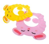 Generic 2pcs Hair Washing Shield Bath Visor Hats Adjustable 4-button Shower Caps for Boys with Eye and Ear Protection