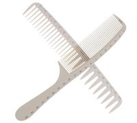 Generic 2pcs Hairdressing Comb with Scale for Salon Hairdressing and Hair Dying, Professional Hairdresser Comb Made of Abs, Anti-static, Thin and Light Design with Wide and Thin Teeth,