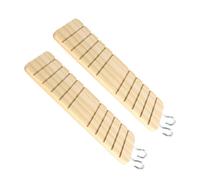 Generic 2pcs Hamster Platform Chinchilla Chew Small Pets Training Ladder Guinea Pig Chew Chinchilla Ladder Little Critters Pet Chewing Hamster Wood Khaki