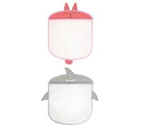 Generic 2pcs Hanging Mesh Storage Bags with Suction Cup Hooks, Lightweight PVC Wall and Door Organisers for Bedroom and Room, Easy to Move Storage Solution for Dolls and Clothes