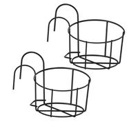 Generic 2pcs Heavy Duty Black Iron Rabbit Hay Feeder Rack for Small Animals and Guinea Pigs Easy Installation Hay Holder Wall Mounted Cage Hanging Feeder for Rabbits