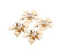 Generic 2pcs Hollow Four Five Petal Flower Hair Clips for Women Elegant Floral Hair Accessories with Secure Hold Non Tarnish Flower Clamps for Versatile