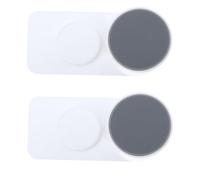 Generic 2pcs Household Door Stopper for Safety White Abs and Rubber Finger Pinch Guards Revolving Door Stopper to Avoid Locked and Provide Easy Access for Pets