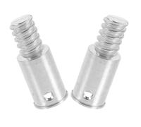 Generic 2pcs Iron Threaded Pole Connector for Broom and Cleaning Tools with Precision American Thread Design and Threaded Interface Installation, Silver Extension Pole Adapter