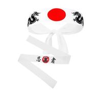 Generic 2pcs Japanese Chef Headbands Breathable Polyester Karate Headband Multi-functional Use Traditional Japanese Style for Sushi Chefs and Samurai Training
