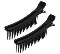 Generic 2pcs Large Black Hair Sectioning Clips for Hairstylist Professional Hair Cutting and Styling Clamps Multi-Functional Salon Clips for Women