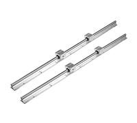 Generic 2pcs Linear Bearing Slide Rail with High Precision 12mm Support for Projects Metal 800mm Length