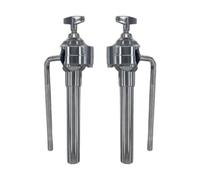 Generic 2Pcs Long Tom Arm Clamp for Cymbal Stand, L Rod Mount for Jazz Drum Set