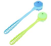 Generic 2pcs Manual Massager Knock Scratcher Plastic Double-Head Portable Body Massage Hammer Promote Immune System Gift for Family Members Random Color