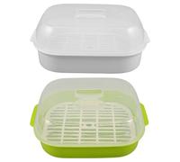 Generic 2pcs Microwave Steamer for Vegetables with Steamlock Lid Food-grade Cooking Basket Freezer-safe Storage Container for Healthy Steaming and Meal Prep