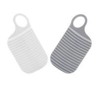 Generic 2pcs Mini Travel Washboards Set, Anti-slip Small Handheld Clothes Washing Boards for Shirts, Cloth, Portable Manual Laundry Tool for Household and Travel Use