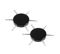 Generic 2PCS Nail Art Dotting Pen Set 6 Interchangeable Heads, Circular Nail Dotting Tools for Manicure, Multi-Functional Black Dot Painting Pens for Home and Professional Use