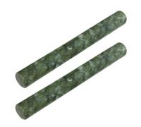 Generic 2pcs Natural Jade Marble Rolling Pin Non-Stick Dough Roller 21cm for Baking Pizza Pastry and Dumplings Kitchen Tool