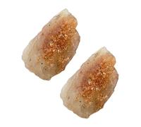 Generic 2pcs Natural Rough Chakra Stones Meditation Crystal Healing Gems for Yoga Therapy and Mind Relaxation Decor