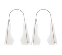 Generic 2pcs Nose Slimming Tool Nasal Bridge Corrector Silicone Nasal Device with Stainless Steel Pads Easy to Use Practical Design for Daily Facial Care