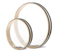 Generic 2pcs Ocean Wave Bead Drums with Shells Transparent Panel Musical Instruments for Meditation and Sound Therapy for Concerts Parties and Family Gatherings