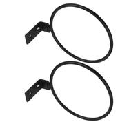 Generic 2pcs Pet Feeding Bowl Rack, Pet Bowl Holder, Foldable Raised Feeder, Iron Wall Mounted Bracket, 6 Inch, Black, for Cat and Dog Water Food Dish, Small Homes