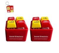 Generic 2PCS Pilot and Crew Alert Keychain with Light 4 Sounds for Travel Airplane (Red)