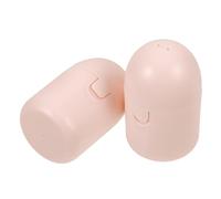 Generic 2Pcs Portable Carrying Box Storage Organizer Reusable Travel Case for Women Light Pink