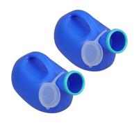 Generic 2pcs Portable Male Urinal Bottle with Lid for Men Spill Proof Plastic Pee Holder Made of Pp and Pet, Reusable Travel and Outdoor Portable Pee Bottle for Camping and Elderly Use