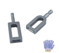 Generic 2PCS Professional Wire Twisting Tool Sturdy Multifunctional Drill Wire Twister Tools with 1/4 Inch Hex Shank Easy to Install for Fencing Rebar Tying Construction Alloy Steel (9+11)