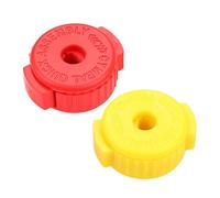 Generic 2pcs Quick Release Cymbal Nut Plastic Push-in Drum Parts for Cymbal Installation and Removal, 1 Red and 1 Yellow, for Drummers