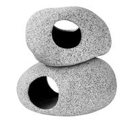 Generic 2Pcs Realistic Rock Cave Hideout for Fish Tank Shrimp Cave Decor Aquarium Ornament for Fish and Shrimp Resting Ideal Tank Decoration for Aquatic Homes