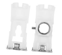 Generic 2pcs Refrigerator Door Repair Parts Handles Refrigerators Door Handle Door Knob Small Refrigerator for Room Freezer Handle Support Door Repair Kit Freezer Door Parts Plastic White