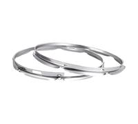 Generic 2Pcs Replacement Metal Drum Hoops for Bass Instruments, 14 inches 8 holes