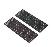 Generic 2Pcs Russian Alphabet Keyboard Stickers Unique Coating Easy to Use for PC Laptop All 10 Inch to 17 Inch Laptop Keyboards (1 Green 1 Orange)