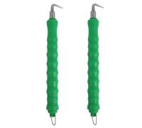 Generic 2pcs Semi-Automatic Rebar Tie Tool Green Rubber Grip Pull Hook Wire Ties for Construction Site Fast and Easy One-Pull Operation