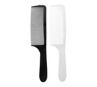 Generic 2pcs Set Men's Hair Cutting Comb Bristle Clipper Comb Barber Flat Split End Trimmer Large Curved Hair Clippers Cordless Split Ends Trimmer Tail Stylist Plastic