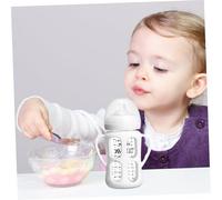 Generic 2pcs Silicone Bottle Covers Anti-Skid Sleeves Skin-Friendly Nursing Bottle Grip Protectors for Feeding Wear-Resistant White