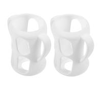 Generic 2pcs Silicone Feeding Bottle Handle Covers Fall Protective Grip Sleeves for Bottles Resistant Easy to Use for Nursing