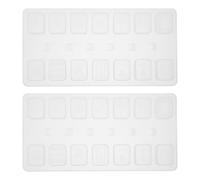 Generic 2pcs Silicone Mahjong Casting Molds Non-Stick Reusable White Plaything Moulds for Creating Mahjong and Making Decorative Ornaments Random Color