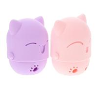 Generic 2pcs Silicone Powder Puff Storage Box Vanity Essence Makeup Marshmallow Automatic Puff Protective Cover Makeup Puff Non Scrubbers Liquid Spong Powder Puff Container