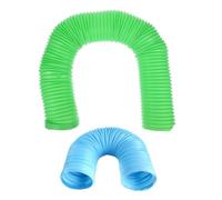 Generic 2pcs Small Animal Play Tunnel Foldable Plastic Hamster Tubes, Exercise and Hideout Spot for Ferrets and Rats at Home or Outdoors