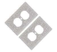 Generic 2pcs Socket Cover Decorative: Outlet Light Switch Plate | Decorative Covers for Outlets, Switches, Toggle, Smart Devices - Electrical Guard Silver
